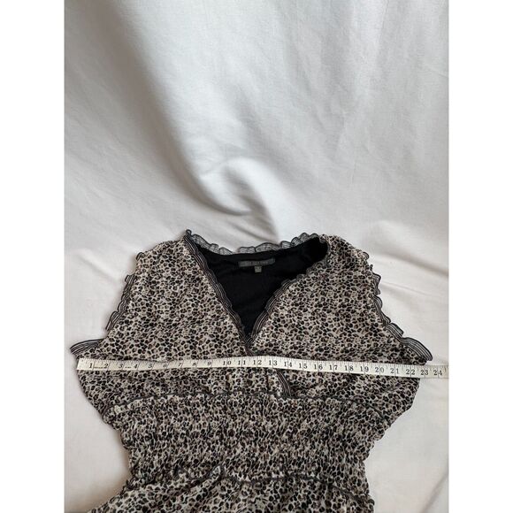 Liz Jordan Midi Dress Size 18 Tiered Animal Print Leopard Cheetah 90s Romantic - Picture 9 of 10